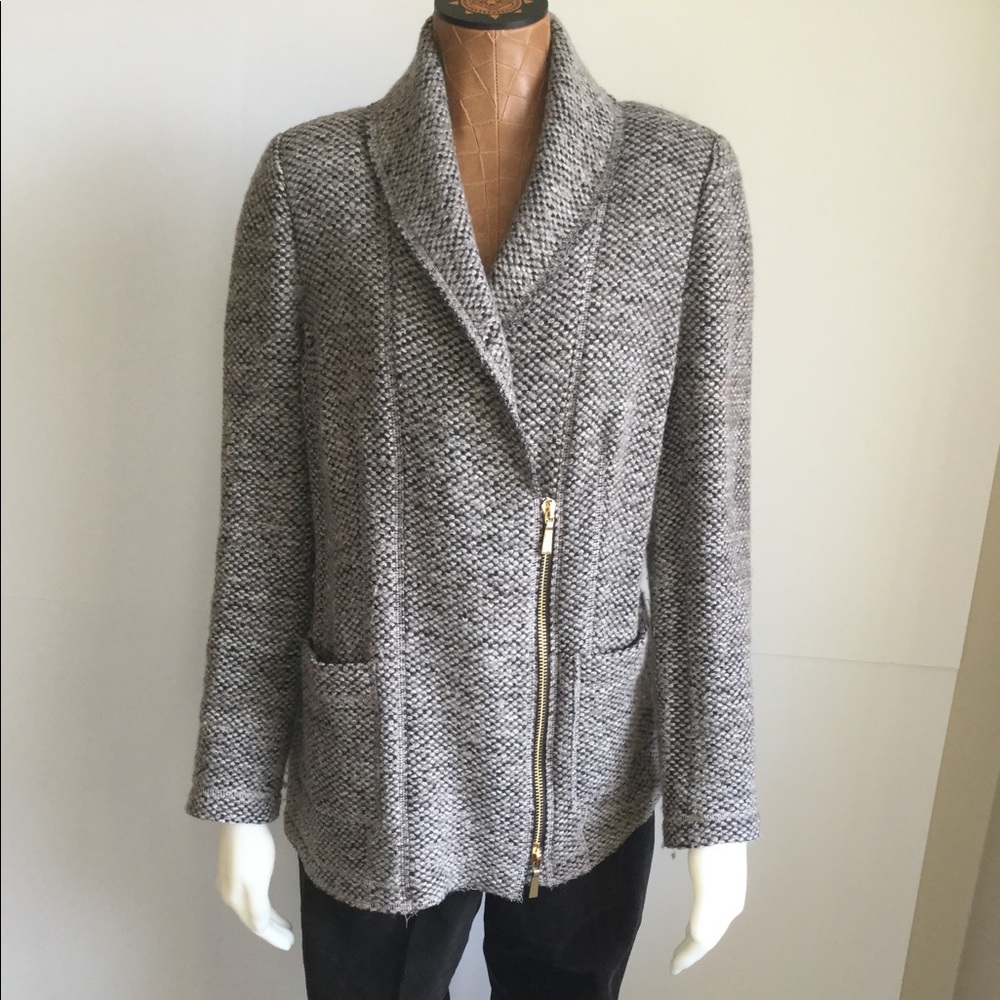 Tweed Wool Cardigan by Worth